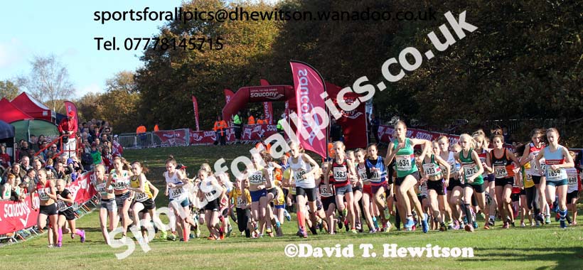 Girls under-13s National Cross Country Relays. Photo: David T. Hewitson/Sports for All Pics